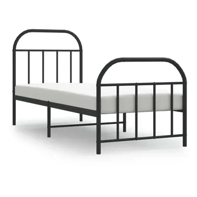 (black, x 190/with headboard & footboard) vidaXL Metal Bed Frame Bedroom Bed Base Bedstead Metal