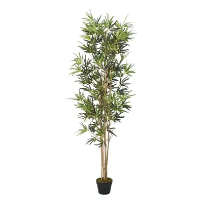 (round, cm) vidaXL Artificial Bamboo Tree Fake Plant Artificial Plant Leaves Green