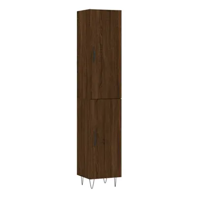 (brown oak, door) vidaXL Highboard Sideboard Storage Cabinet Home Side Cabinet Engineered Wood