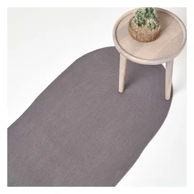 (66 x cm, Grey) Handmade Woven Braided Rug