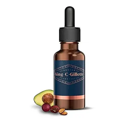 King C. Gillette Beard Oil for Men, ml, with Plant Based Argan Oil, Jojoba Oil, Avocado Oil, Mac