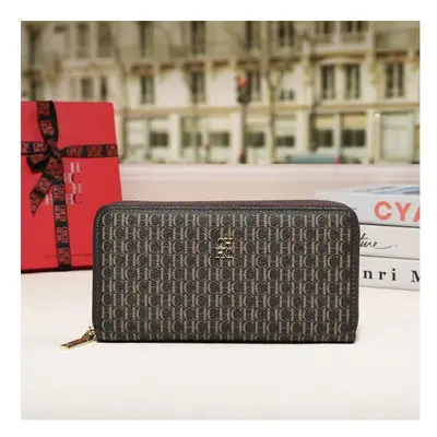 (army green) Luxury Brand Spring Fashion Women's Storage Wallet Cartoon Jacquard PU Long Capacit