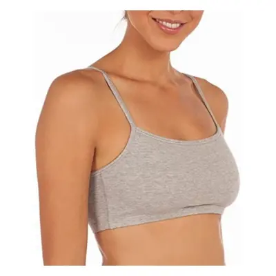 Fruit of the Loom womens Spaghetti strap Pullover Sports Bra White/Heather Gray/Black - Pack