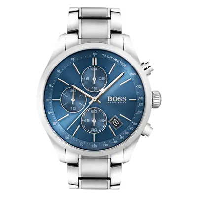 Hugo Boss Grand Prix Blue Face Silver Men's Watch