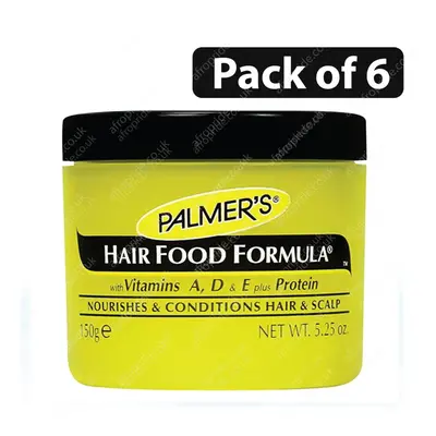 (Pack of 6) Palmer's Hair Food for Nourishing & Conditioning Hair 5.25oz