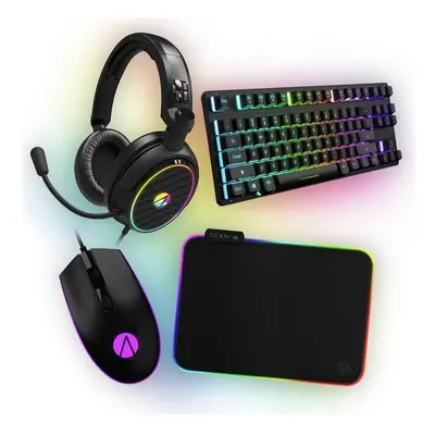 STEALTH 4-in-1 Light-Up Gaming Bundle For Console & PC, Including Keyboard, Mouse, Headset with 