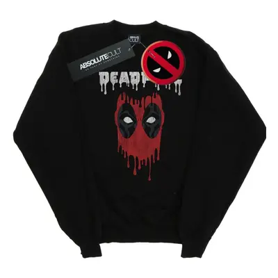 (XL, Black) Marvel Mens Deadpool Dripping Head Sweatshirt