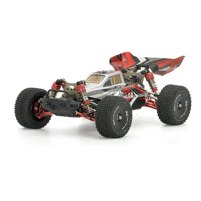 (Red, One Speed Tires) 1/14 2.4G 4WD 60km/h Brushless RC Car Full Proportional Upgraded Metal Ve