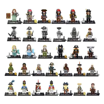 (32pcs-A) 32PCS Pirates of the Caribbean Minifigures Toys Fit Lego Kids Toy Best Gifts