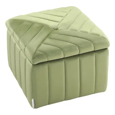 Upholstered Velvet Storage Ottoman Footstool