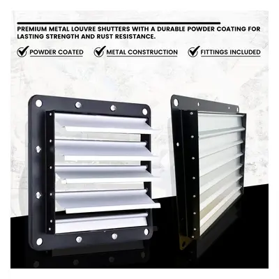 (8" /270mm x 270mm) Metal Gravity Louvre Grille Flap Air Vent Shutter For Industrial Commercial 