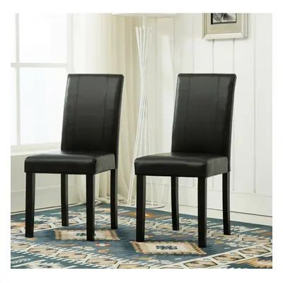 (Black) MCC Set of Faux Leather Dining Chairs For Home & Commercial