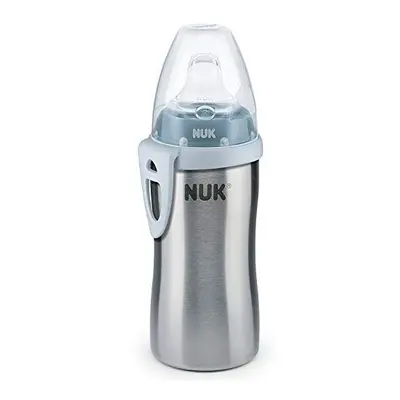 NUK Active Cup Toddler's Drinking Bottle, 12+ Months, Stainless Steel, Leak-Proof, Anti-Colic, B