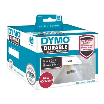 Dymo LW Durable Barcode label 19mm x 64mm Black on White