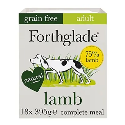 Forthglade Complete Natural Wet Dog Food - Grain Free Lamb with vegetables (18 x 395g) Trays - A