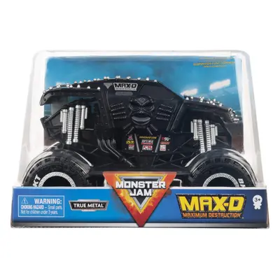 Monster Jam Official Max-D Monster Truck - Max-D Collector 1:24 Scale Die-Cast Vehicle - Chrome 