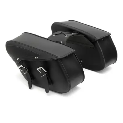 Pair PU Motorcycle Universal Saddle Bags Cross Rider Panniers Tool Luggage