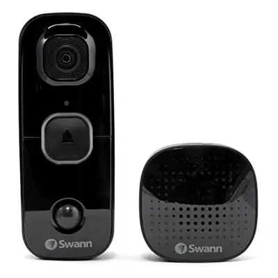 Swann Security Buddy Wireless Video Doorbell, 1080p, Heat & Motion Sensing, Night Vision, 2-Way 