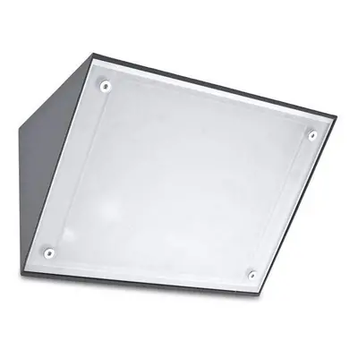 Leds-C4 Curie Glass - Light Outdoor Wall Light Urban Grey IP65, E27