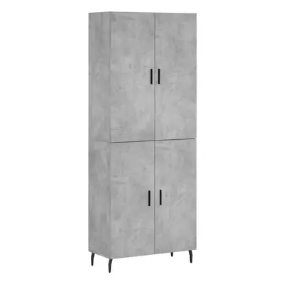 (concrete grey, doors) vidaXL Highboard Sideboard Storage Cabinet Side Cabinet White Engineered 