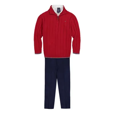 Tommy Hilfiger Boys' 3-Piece Pullover Sweater Set Matching Button-Dow