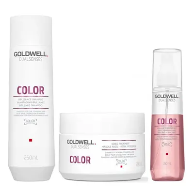 Goldwell Dualsenses Color Shampoo 250ml, 60sec Treatment 200ml and Serum Spray 150ml