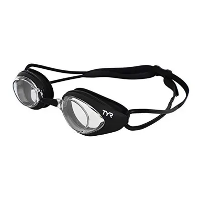 TYR Black Hawk Racing Goggles, Clear Matte Black, One Size