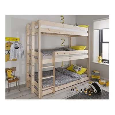 Noa and Nani - Henrik Triple Sleeper Bed Bunk Bed - (Natural Pine)