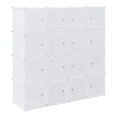 vidaXL Storage Cube Organiser with Cubes and Hanging Rods PP