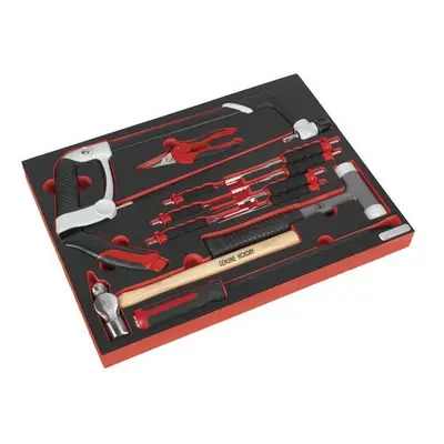 Sealey TBTP06UK Tool Tray with Hacksaw, Hammers & Punches 13pc