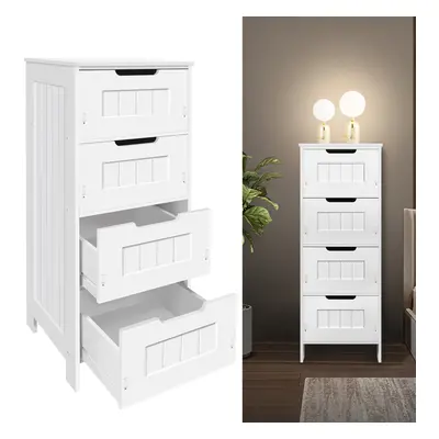 Chest of Drawer Bathroom Storage PVC Storage Cabinet with Drawers Free Standing Storage Cupboard