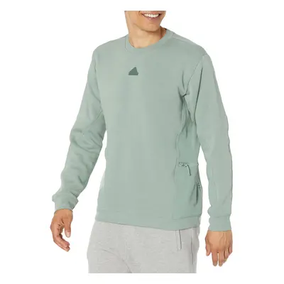 adidas Men's City Escape Sweatshirt Silver Green Medium