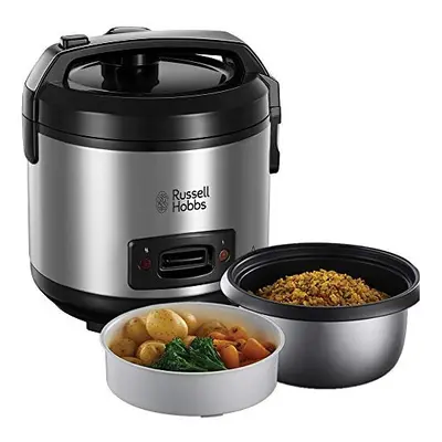 Russell Hobbs Rice Cooker g, Steam Basket, Lockable Lid, Keep Warm, Removable Non-Stick Bowl