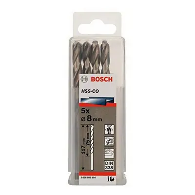 Bosch Professional 5pc. HSS-Co Metal Drill Bit (stainless steel, x x mm, accessory drill driver)