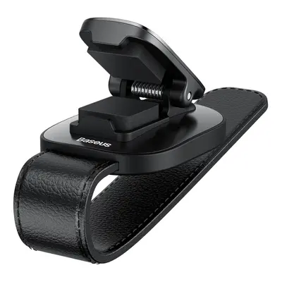 (Black L) Car Glasses Holder Clip Card Holder Pen Case