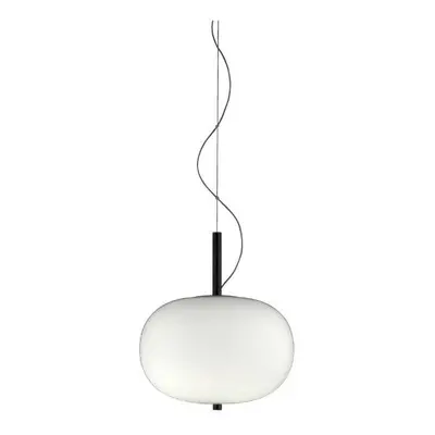 Grok Ilargi - LED Globe Ceiling Pendant Dark Ash Matt White Phase Cut Dimming 32cm 1315lm 2700K