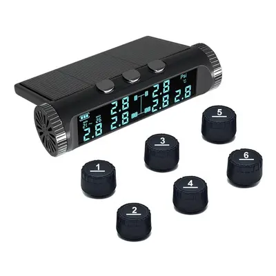 8bar 6-Wheel Tire Pressure Monitoring Tyre Truck TPMS LCD Display Car