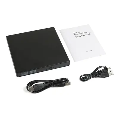 (black) DVD ROM External Optical Drive USB 2.0 CD DVD ROM CD RW Player Burner Slim Reader Record