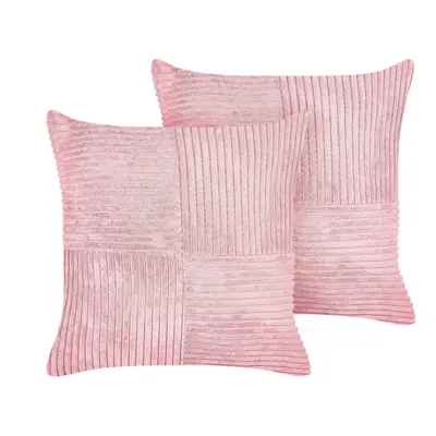 Set of Corduroy Cushions x cm Pink MILLET