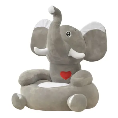 (Grey) vidaXL Plush Children's Chair Giraffe Brown Kids Seat Sofa Non-slip Armchair