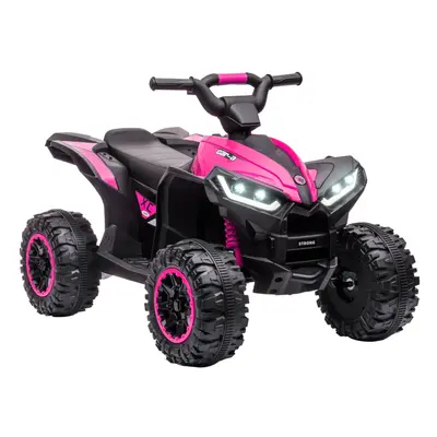 HOMCOM 12V Electric Quad Bikes for Kids Ride On Car ATV Toy for Years Pink