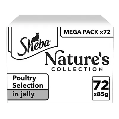 SHEBA Natures Collection Cat Pouches Poultry Collection in Jelly 72x85g pack