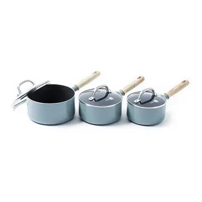 GreenPan CC001595-001 Mayflower Saucepan Set, Aluminium, Sky Blue