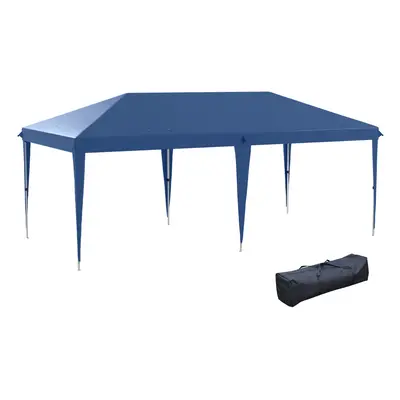 Outsunny x 3(m) Pop Up Gazebo Patio Party Event Heavy Duty Canopy Blue