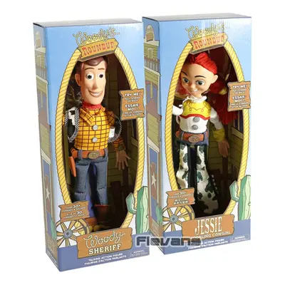 2 Pieces 38cm Toy Story Talking Woody Jessie Buzz Lightyear Rex Bullse