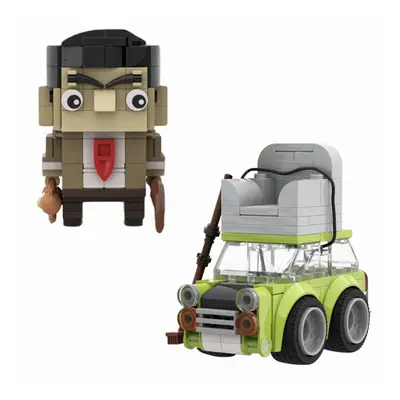 (Mr. Bean + Car ) Mr. Bean and Car Building Block figures Toys Best Action Figures Gift Fit Lego