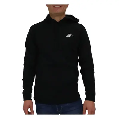 Nike Men's Sportswear Club Pullover Hoodie Black/Black/White Medium