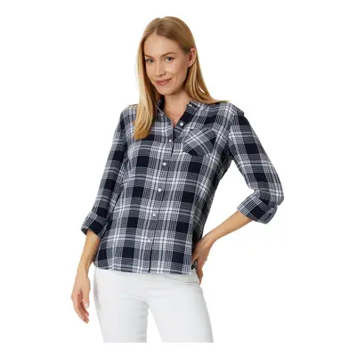 Tommy Hilfiger Women's Patio Roll Tab Sky Captain/Bright White Plaid