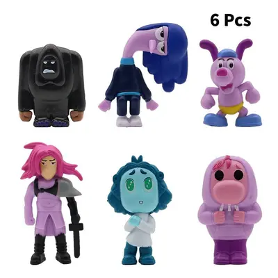 (6Pcs) Out Inside Pvc Figures Model Doll Cake Decor Statues Display Kids Collections