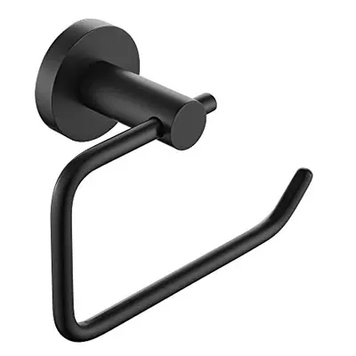 RD BLK Round Toilet Roll Holder, Black